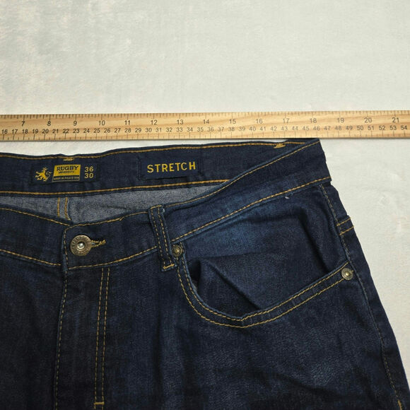 Rugby University‎ Jeans Men 36 x 30 Straight Stretch Blue Denim - Picture 5 of 10